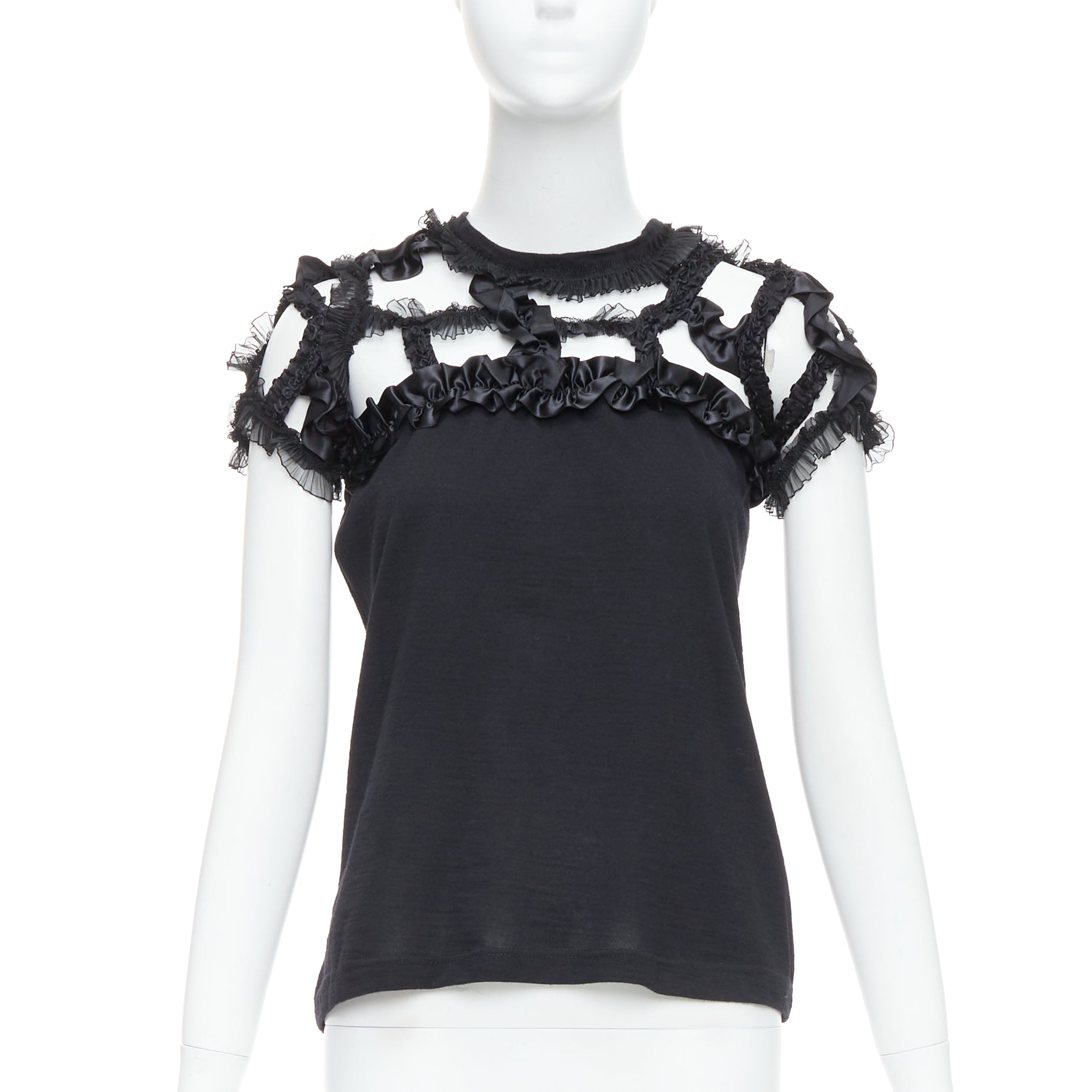 Comme Des Garcons Ruffle Cut-Out Top