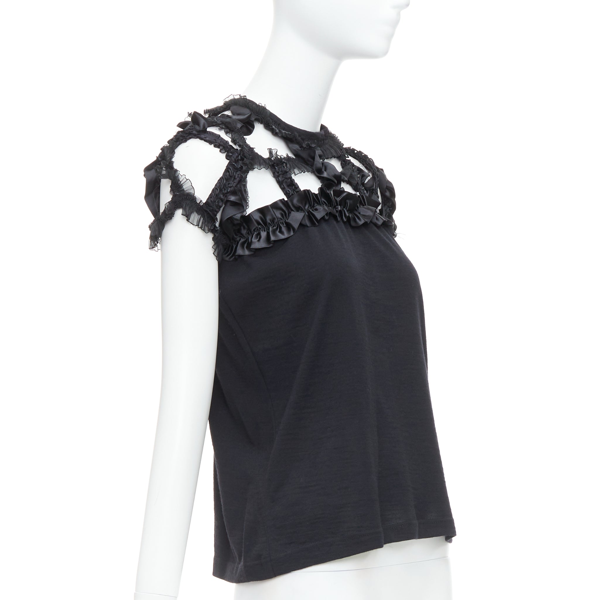 Comme Des Garcons Ruffle Cut-Out Top - Image 6