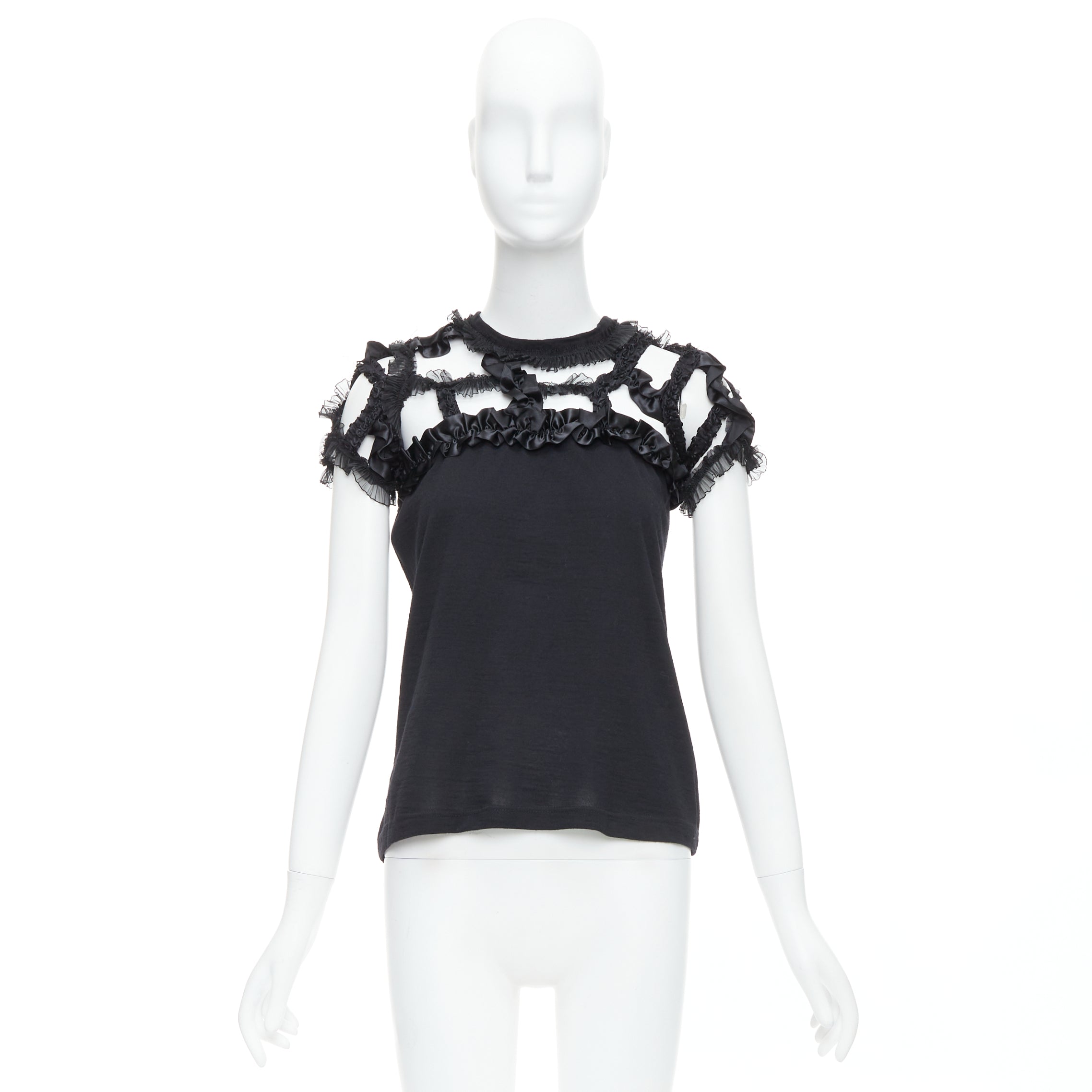 Comme Des Garcons Ruffle Cut-Out Top - Image 11