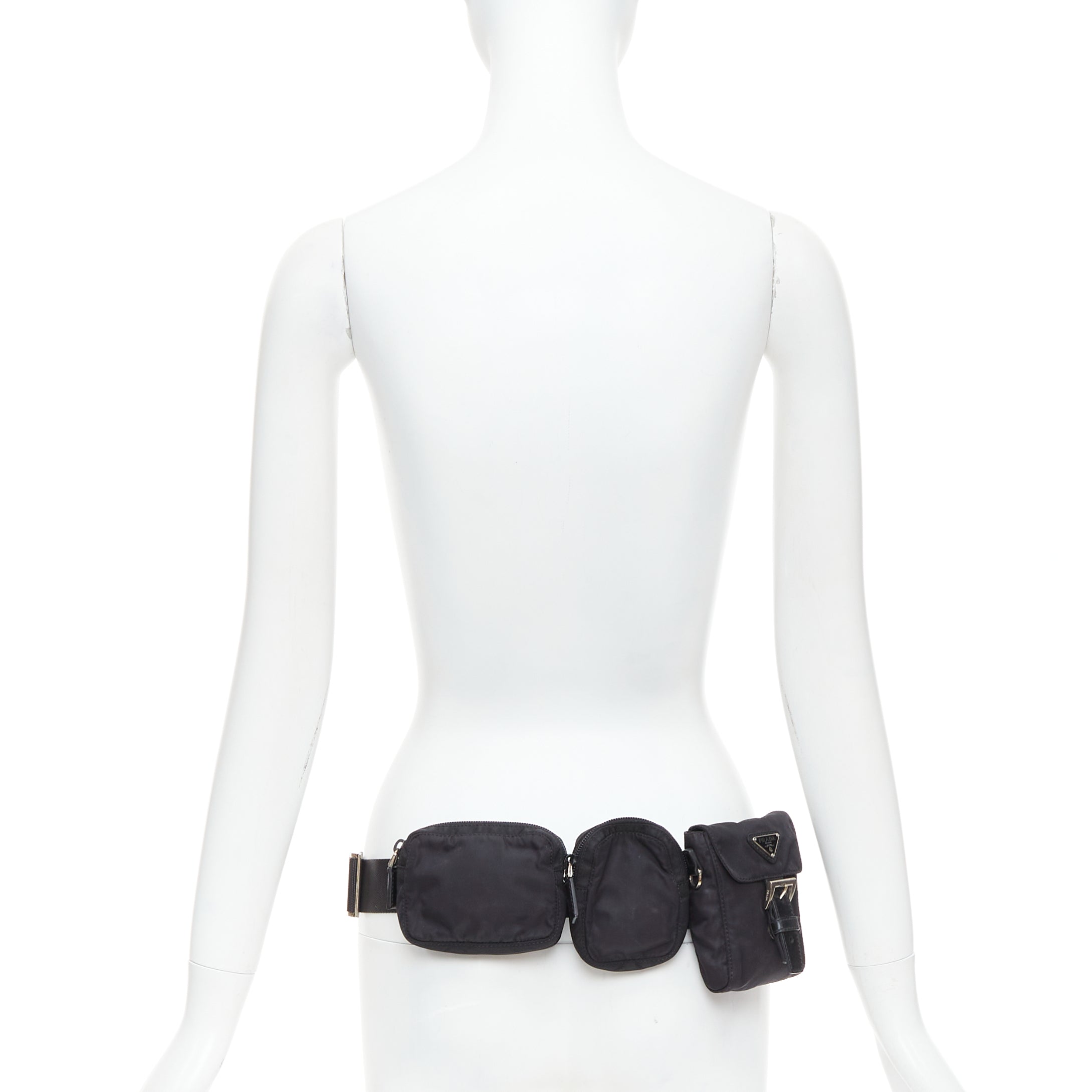 Prada Nylon Triple Waist Bag - Back view