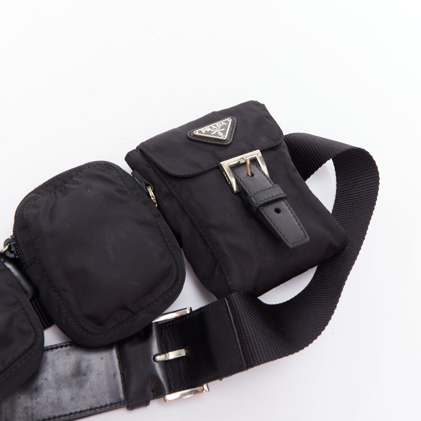 Prada Nylon Triple Waist Bag - Side view