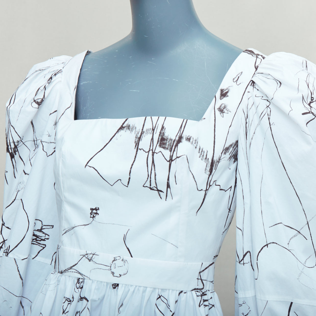 Alexander Mcqueen Sketch Puff Dress - Back view