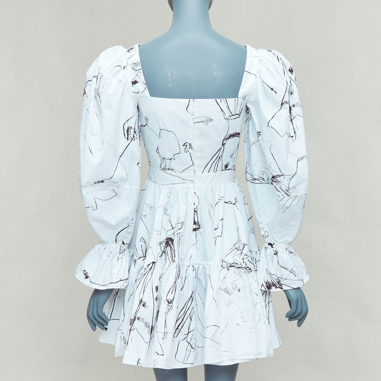 Alexander Mcqueen Sketch Puff Dress - Side view