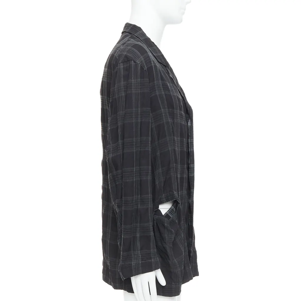 Yohji Yamamoto Grey Slashed Blazer Grey Never worn - Box View