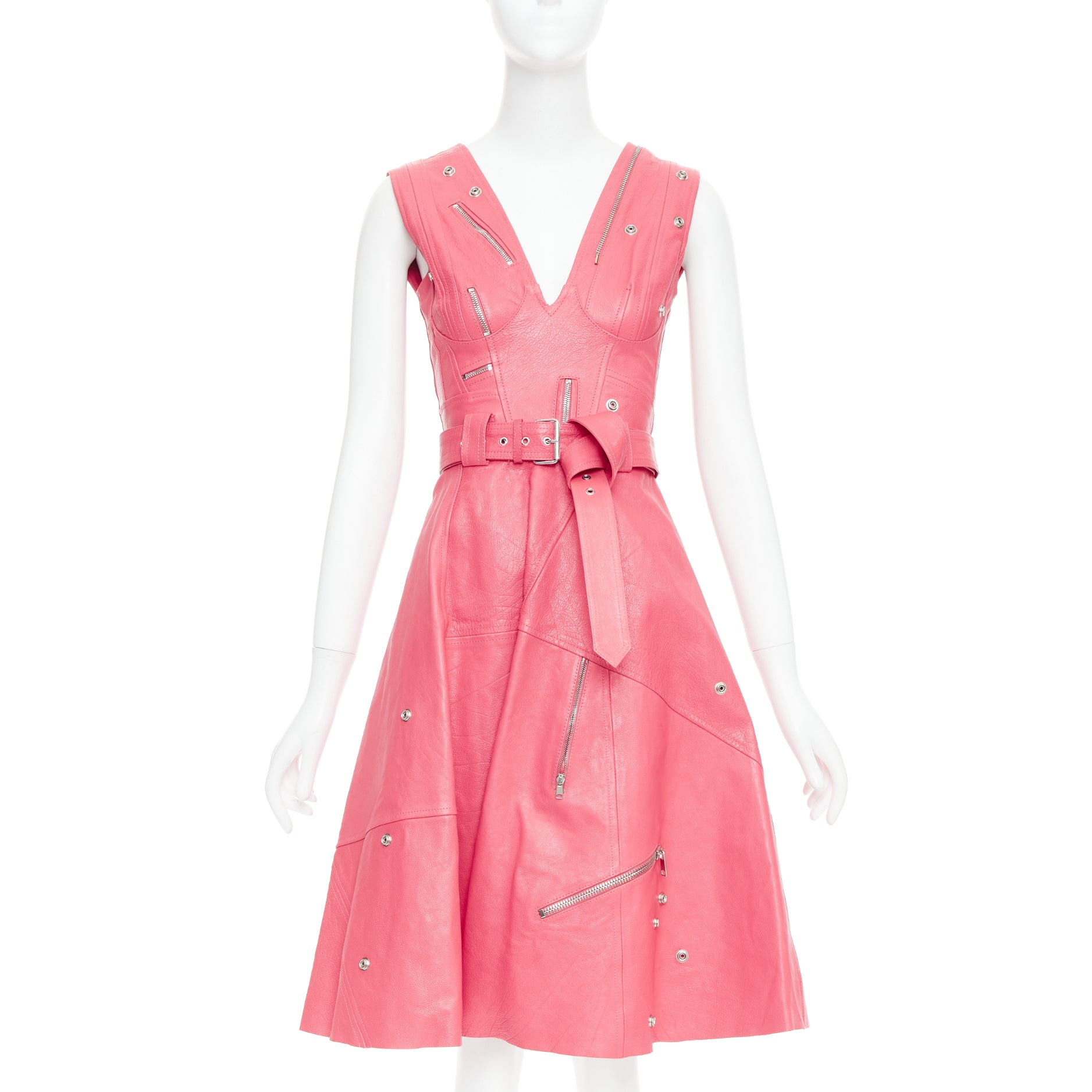 Alexander Mcqueen Biker Zip Dress