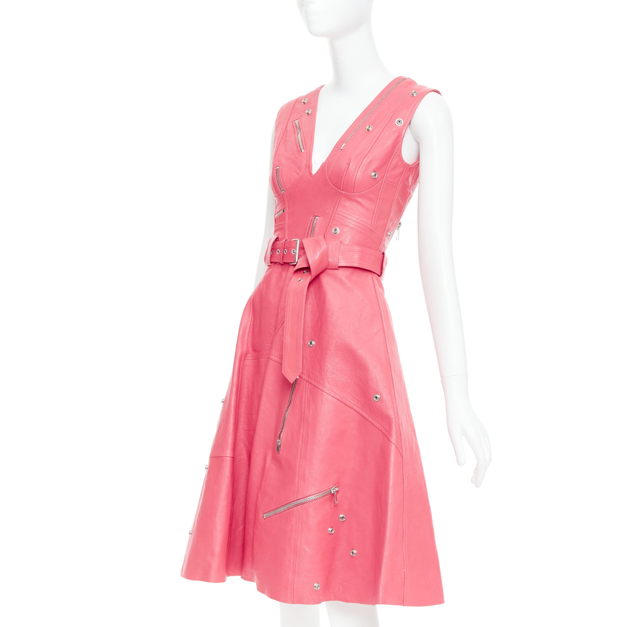 Alexander Mcqueen Biker Zip Dress - Detail 1