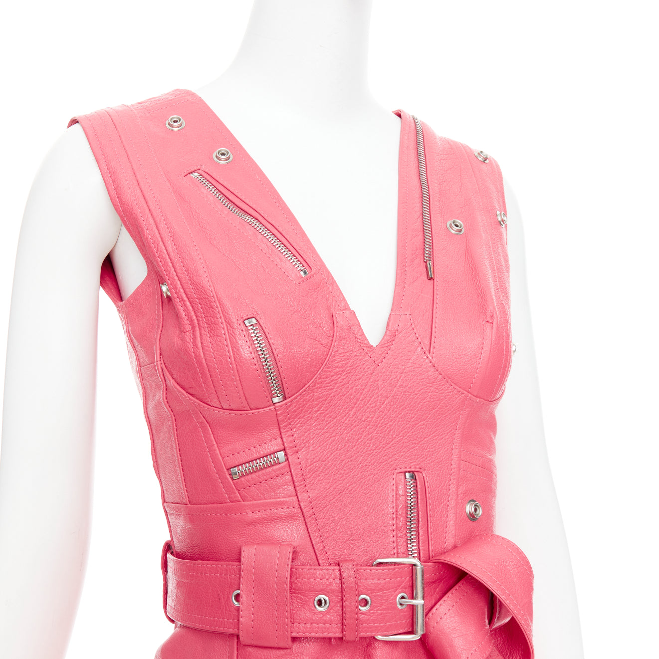 Alexander Mcqueen Biker Zip Dress - Detail 2