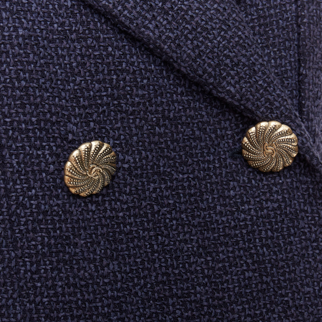 Chanel Navy Tweed Jacket - Image 10