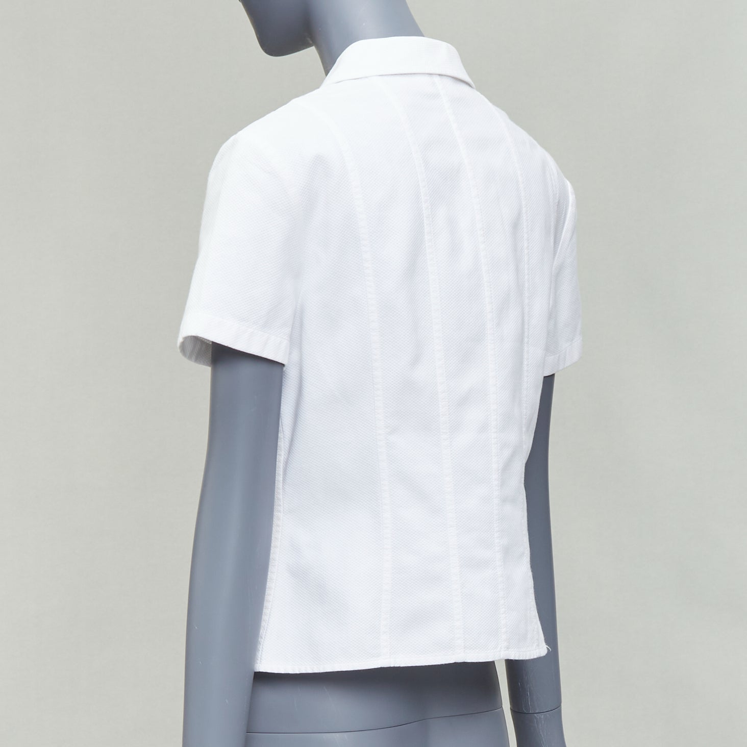 Chanel Cotton CC Logo Crop Shirt - Detail 1