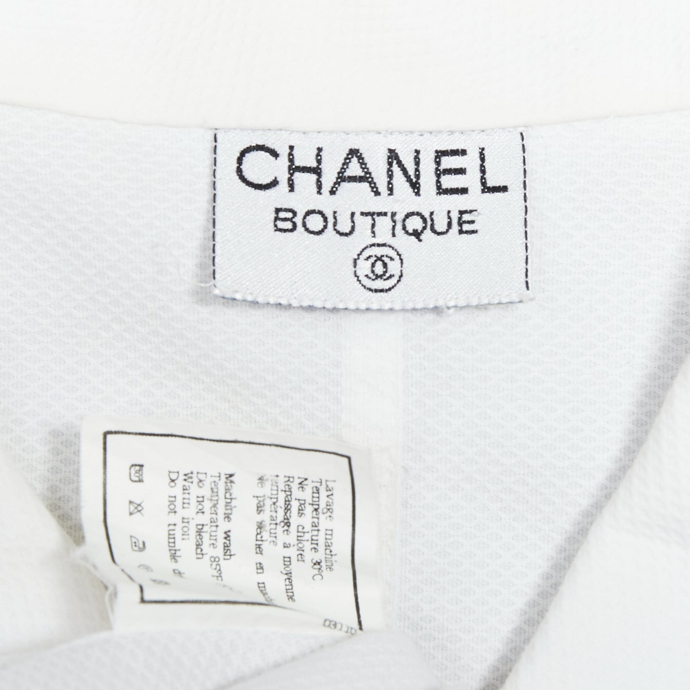 Chanel Cotton CC Logo Crop Shirt - Image 10