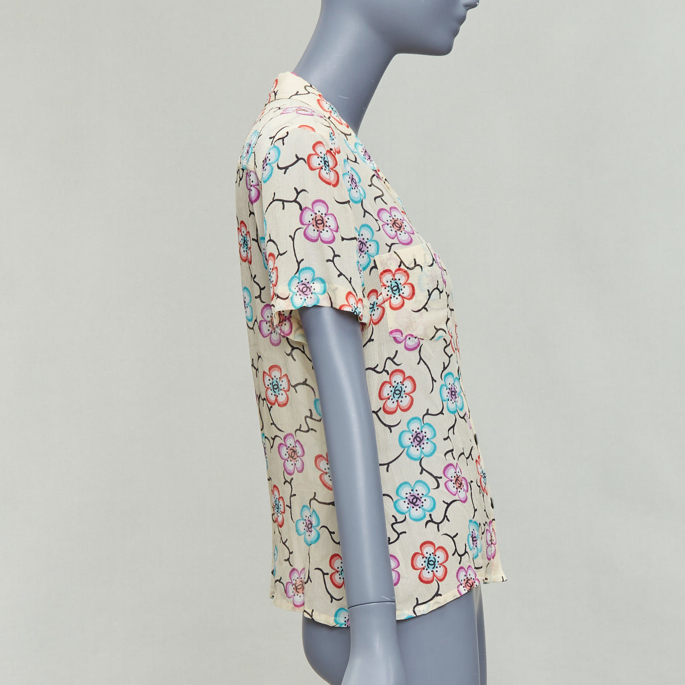 Chanel Silk Floral Hawaiian Shirt - 4