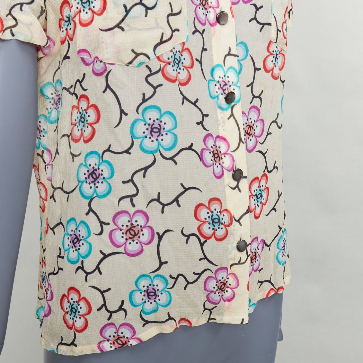 Chanel Silk Floral Hawaiian Shirt - Detail 2