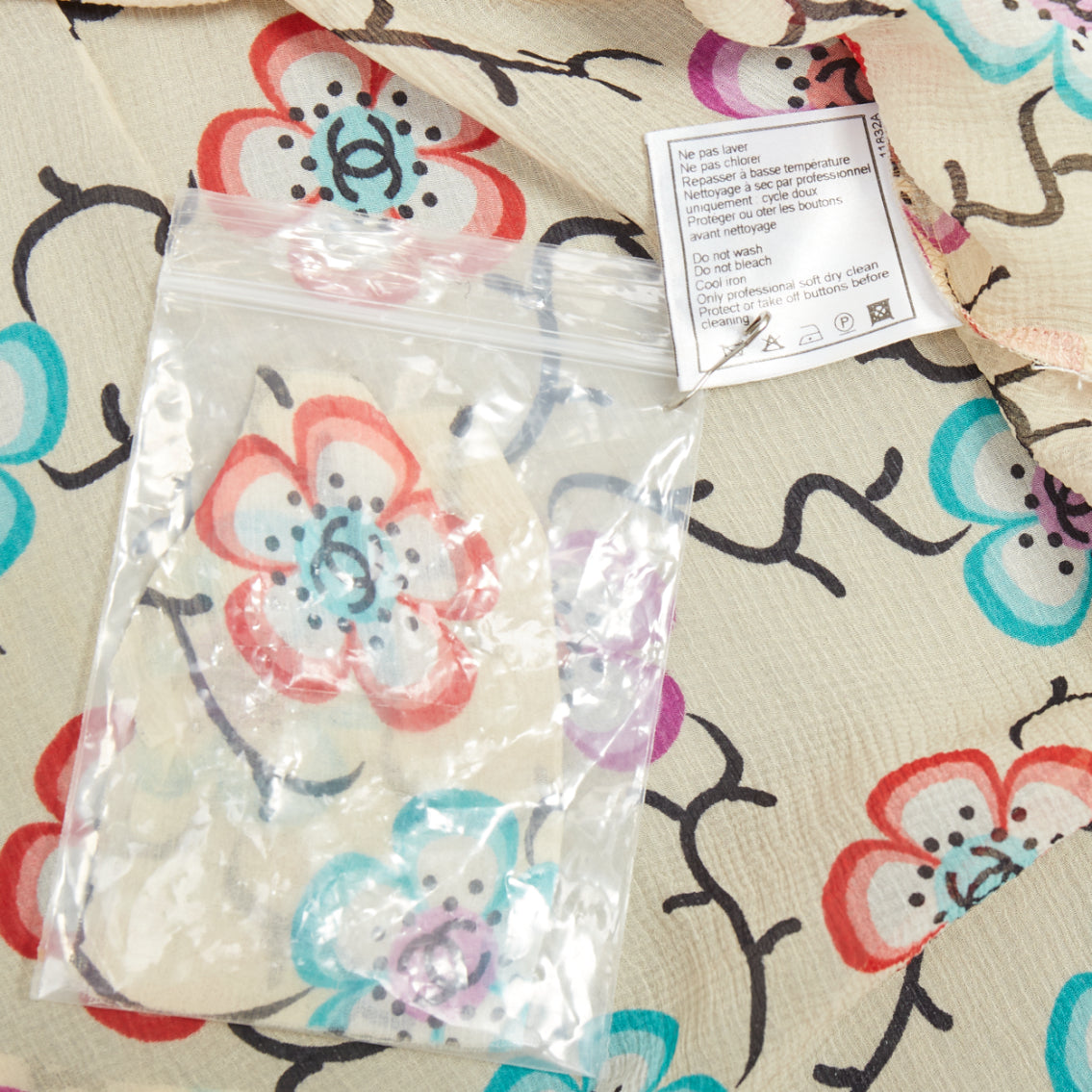 Chanel Silk Floral Hawaiian Shirt - Image 10