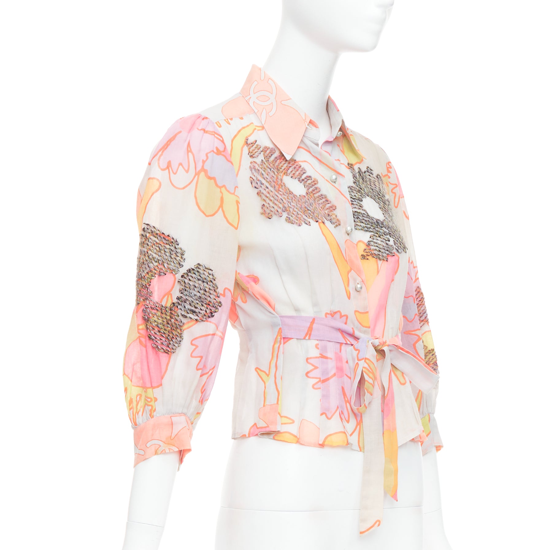 Chanel Floral Embroidery Blouse - Image 6