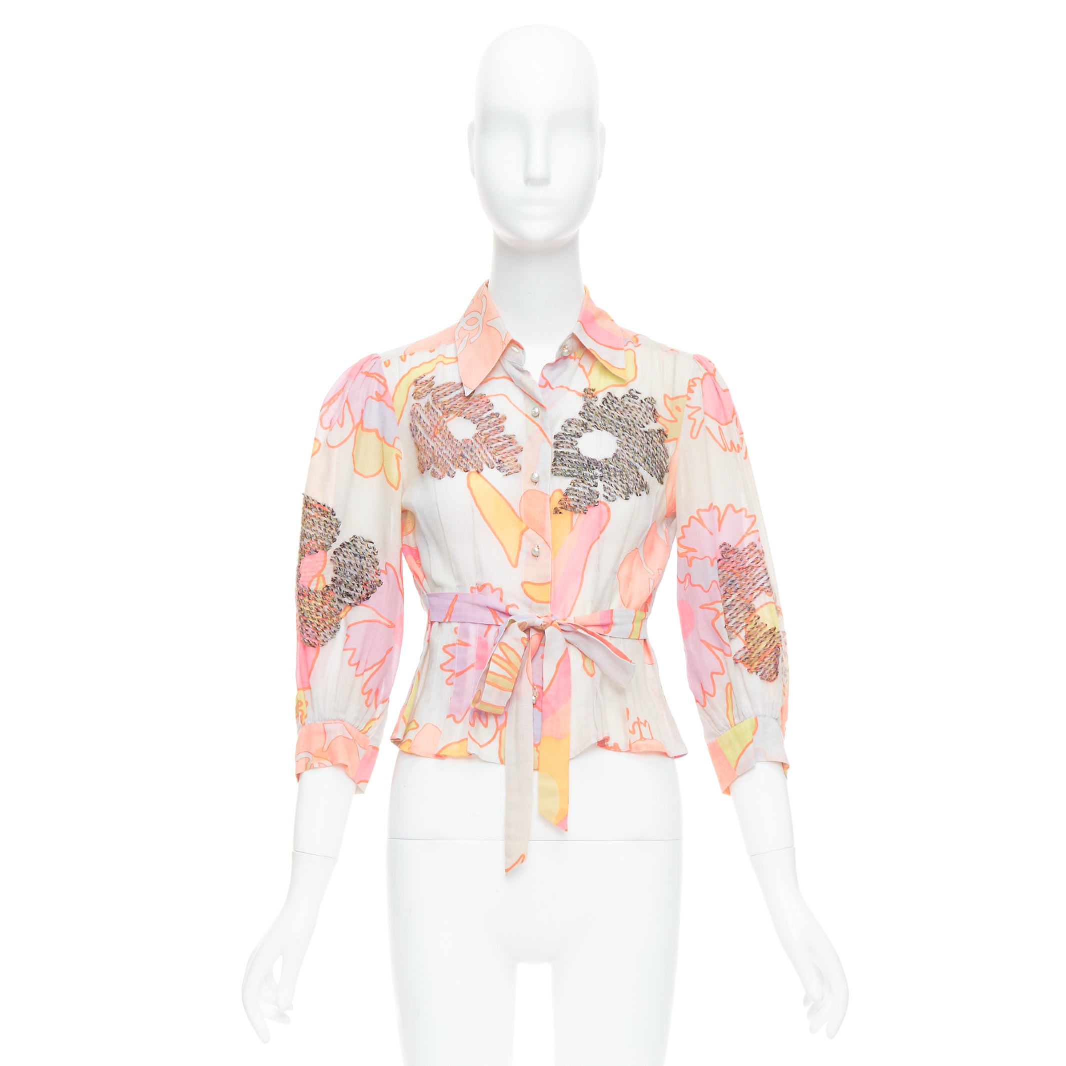 Chanel Floral Embroidery Blouse - Image 11