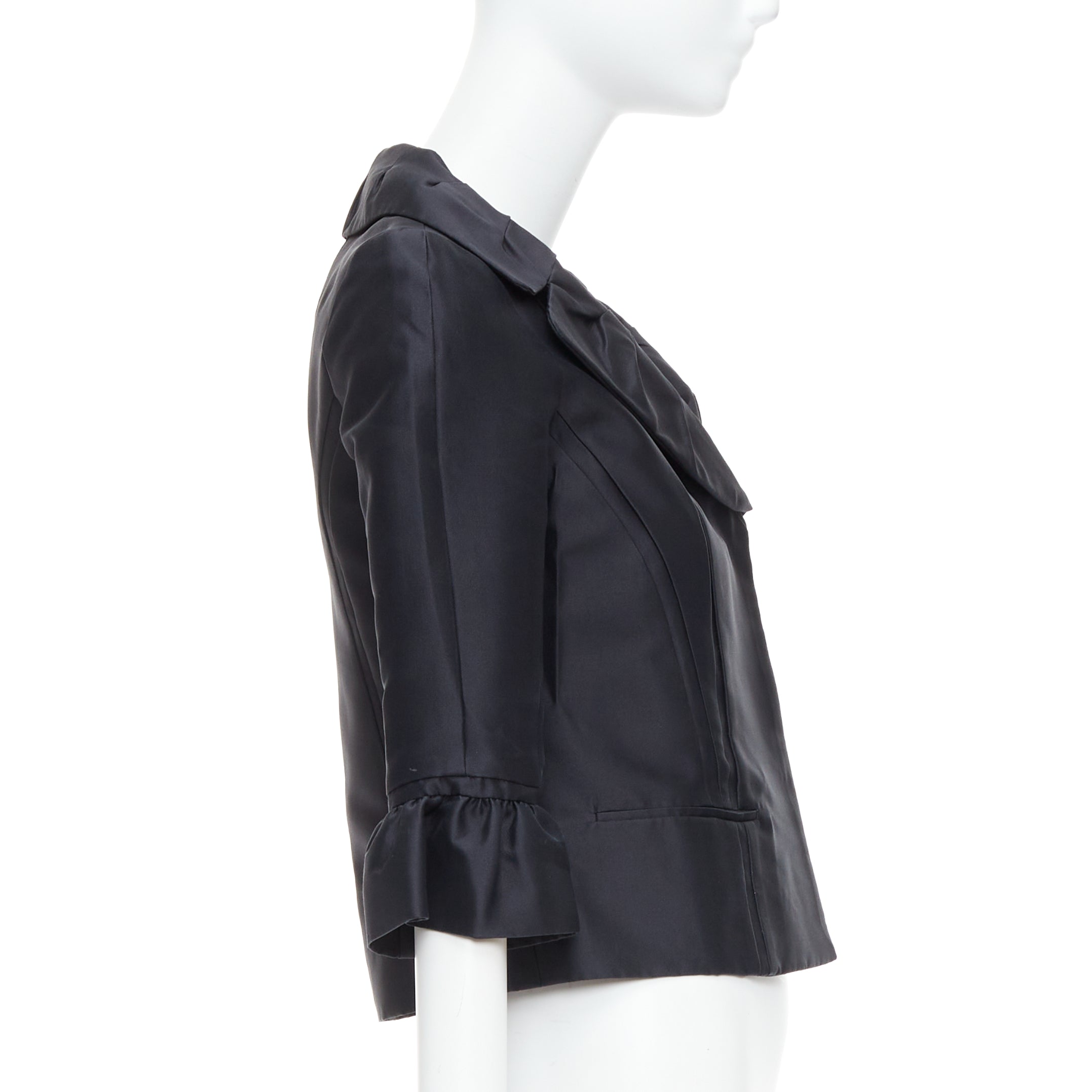 Louis Vuitton Black Silk Jacket - Side view