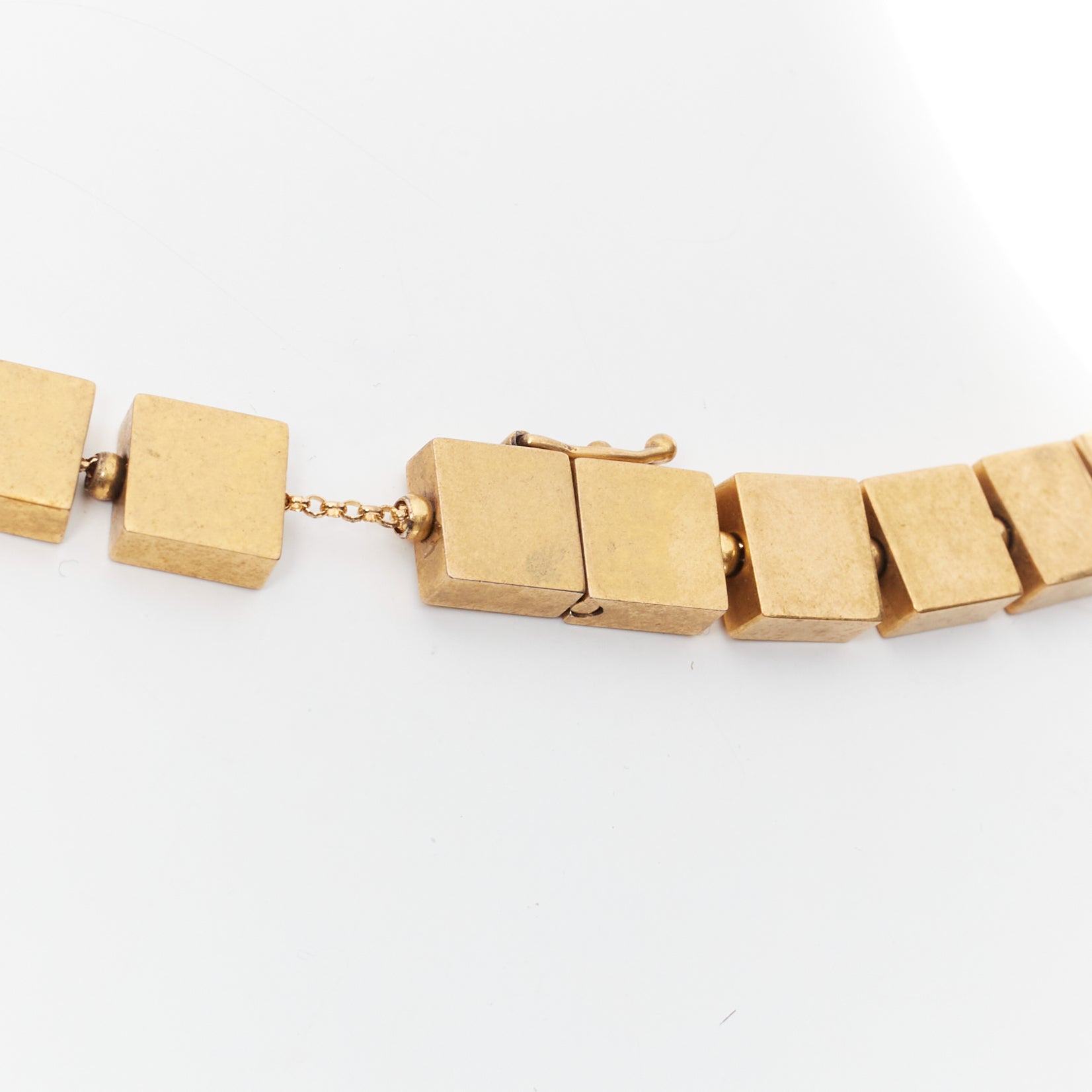 Celine Flat Cubes Necklace - Back view