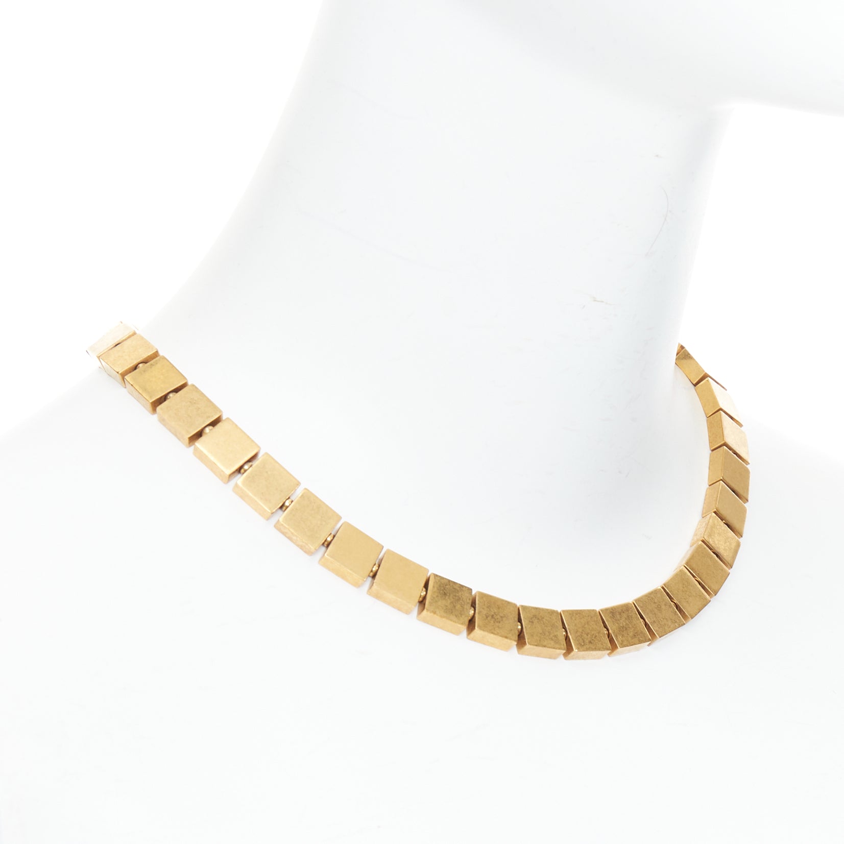 Celine Flat Cubes Necklace - Image 6