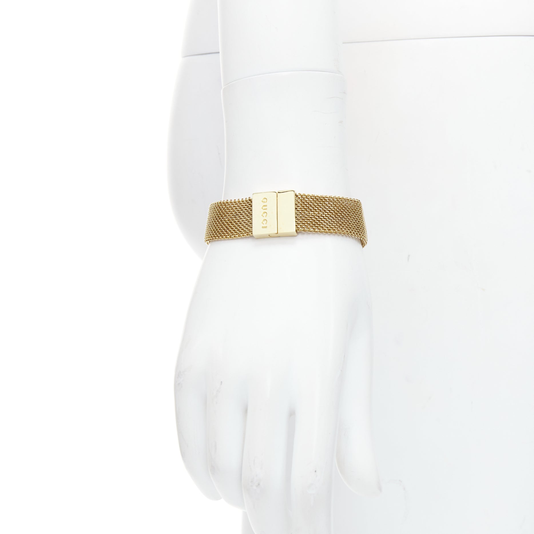 Gucci Gold Chainmail Metal Bracelet