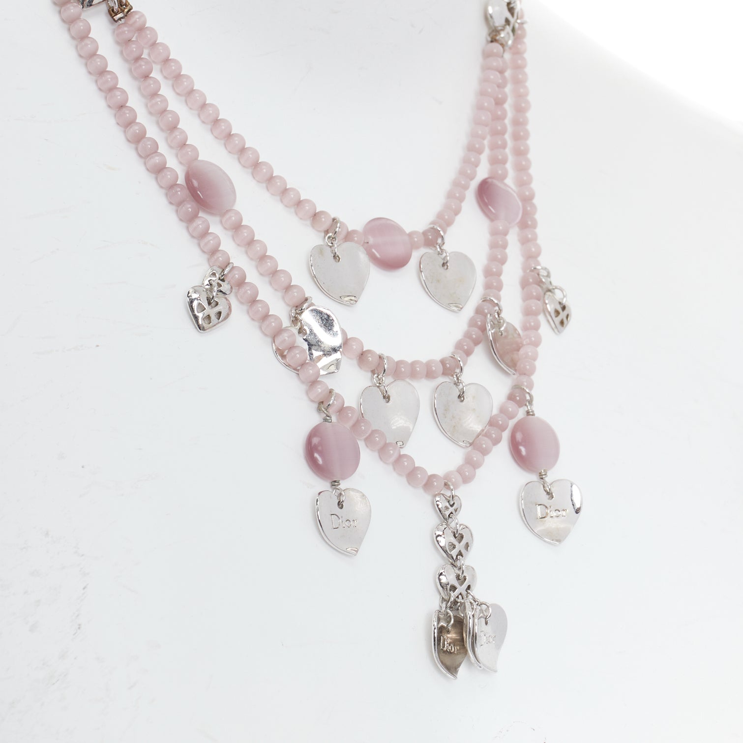 Dior Heart Tiered Necklace - Back view