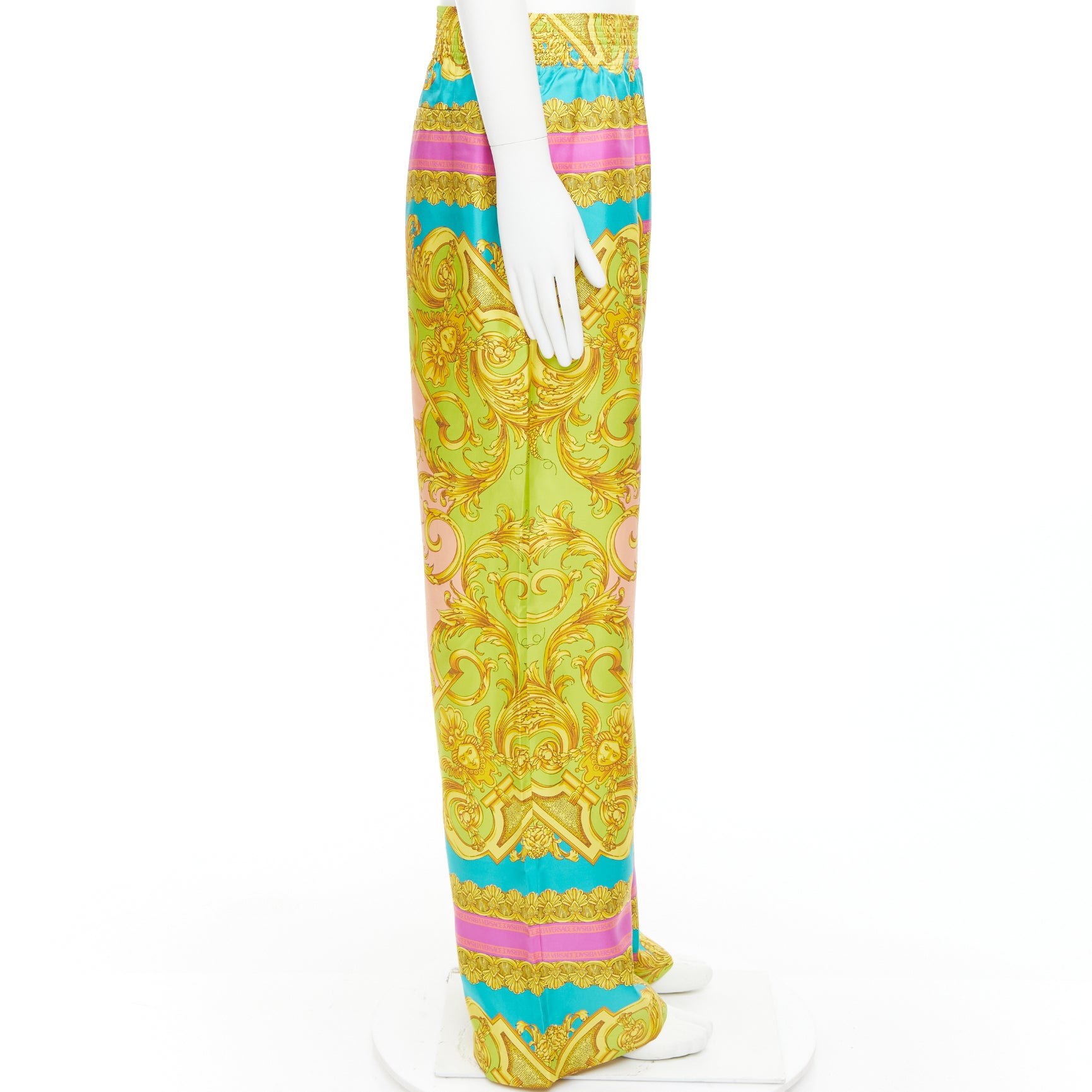 Versace Barocco Silk Pants - 4