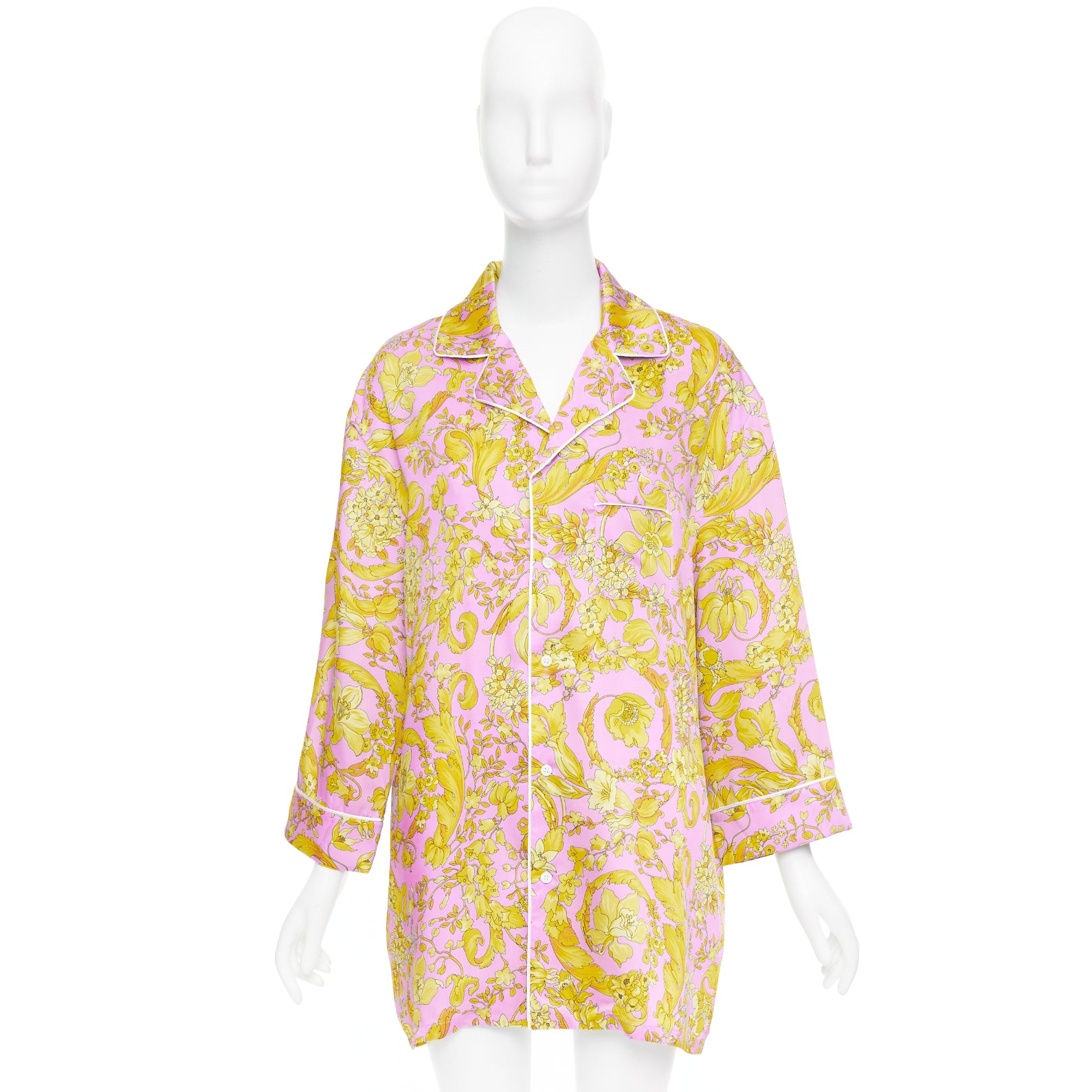 Versace Baroque Pajama Shirt - Image 11