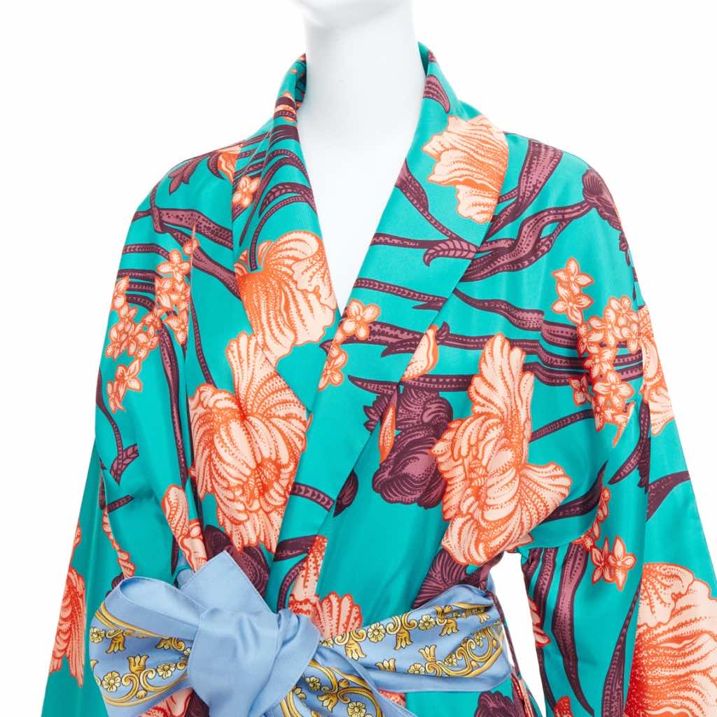 Versace Green Floral Robe - Detail 2