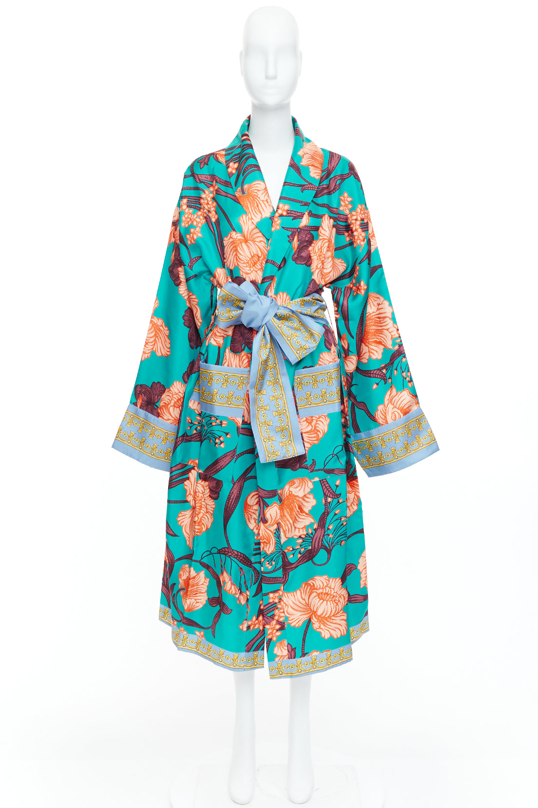 Versace Green Floral Robe - Image 11