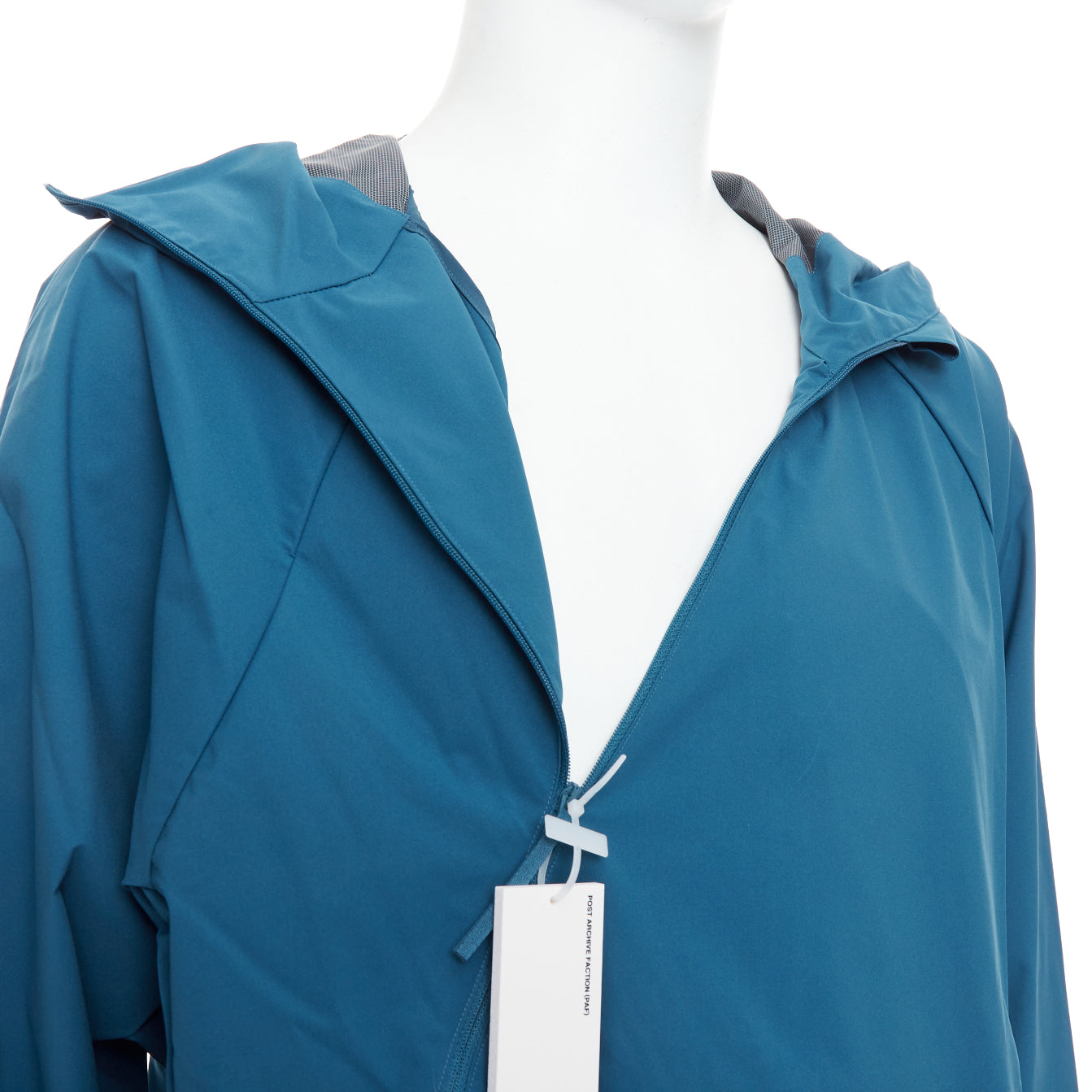 Post Archive Faction Teal Zip Jacket - Detail 2