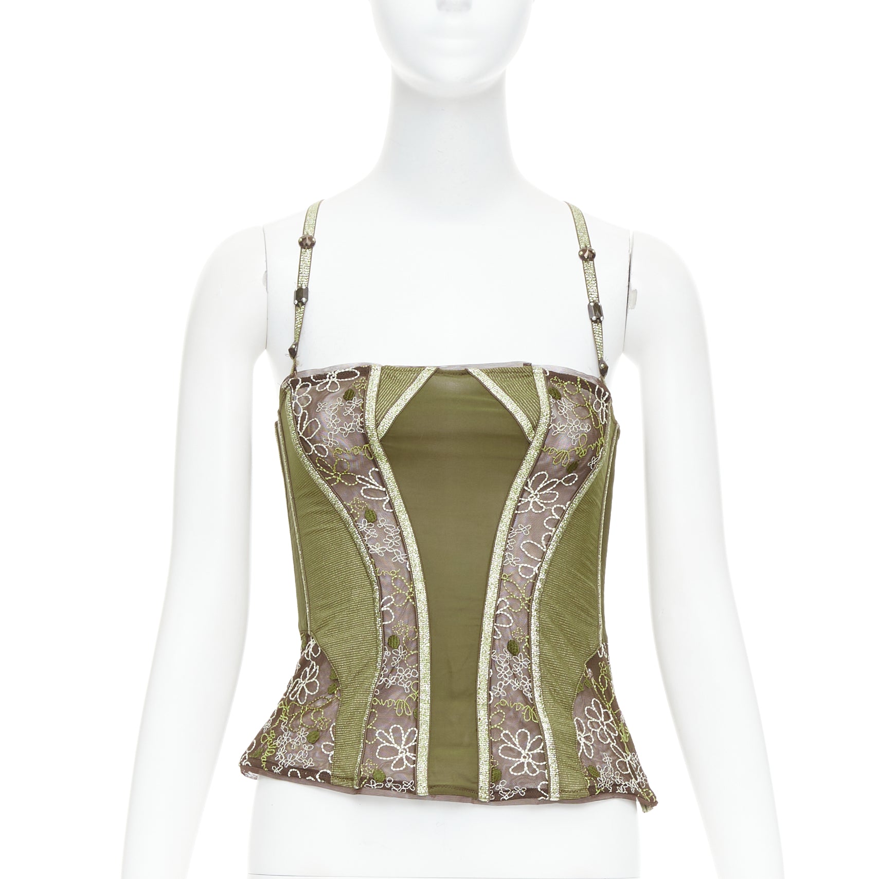 John Galliano Sheer Lace Bustier