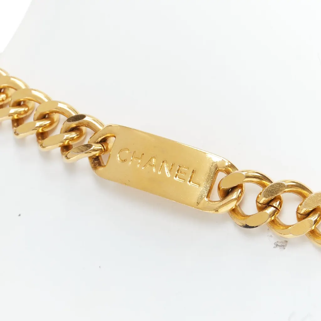 Chanel CC Coin Chain Belt Gold Metal Very good - Back View