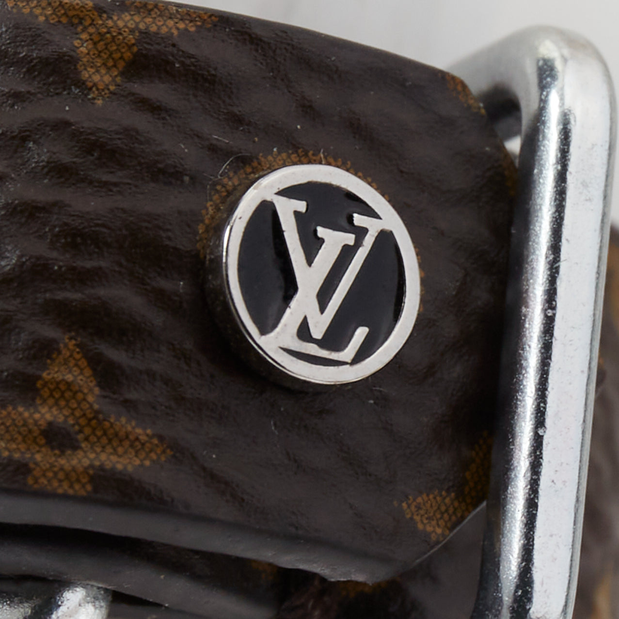 Louis Vuitton Brown Monogram Silver Ring - 4