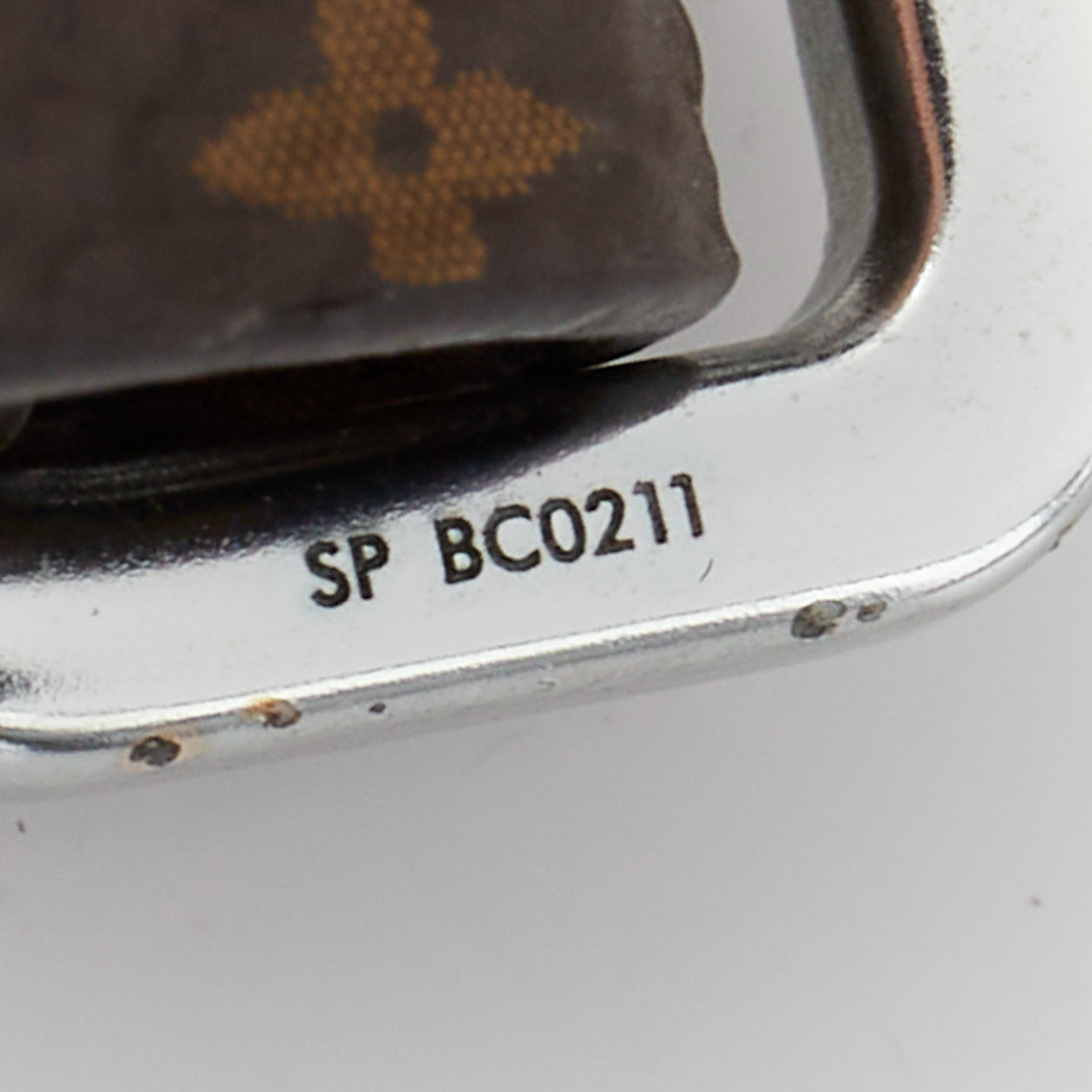 Louis Vuitton Brown Monogram Silver Ring - Side view