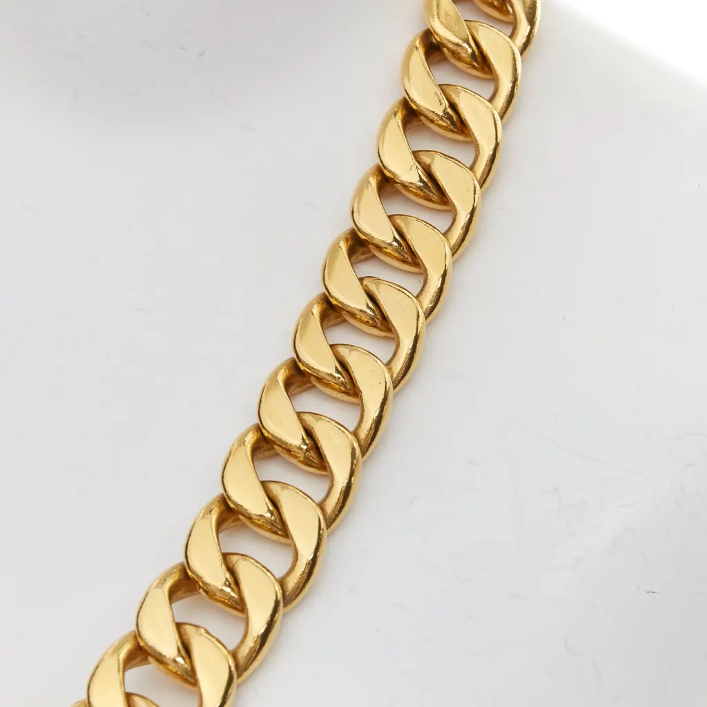 Chanel Logo Grid Platform Boots Gold Metal Good - Inside View
