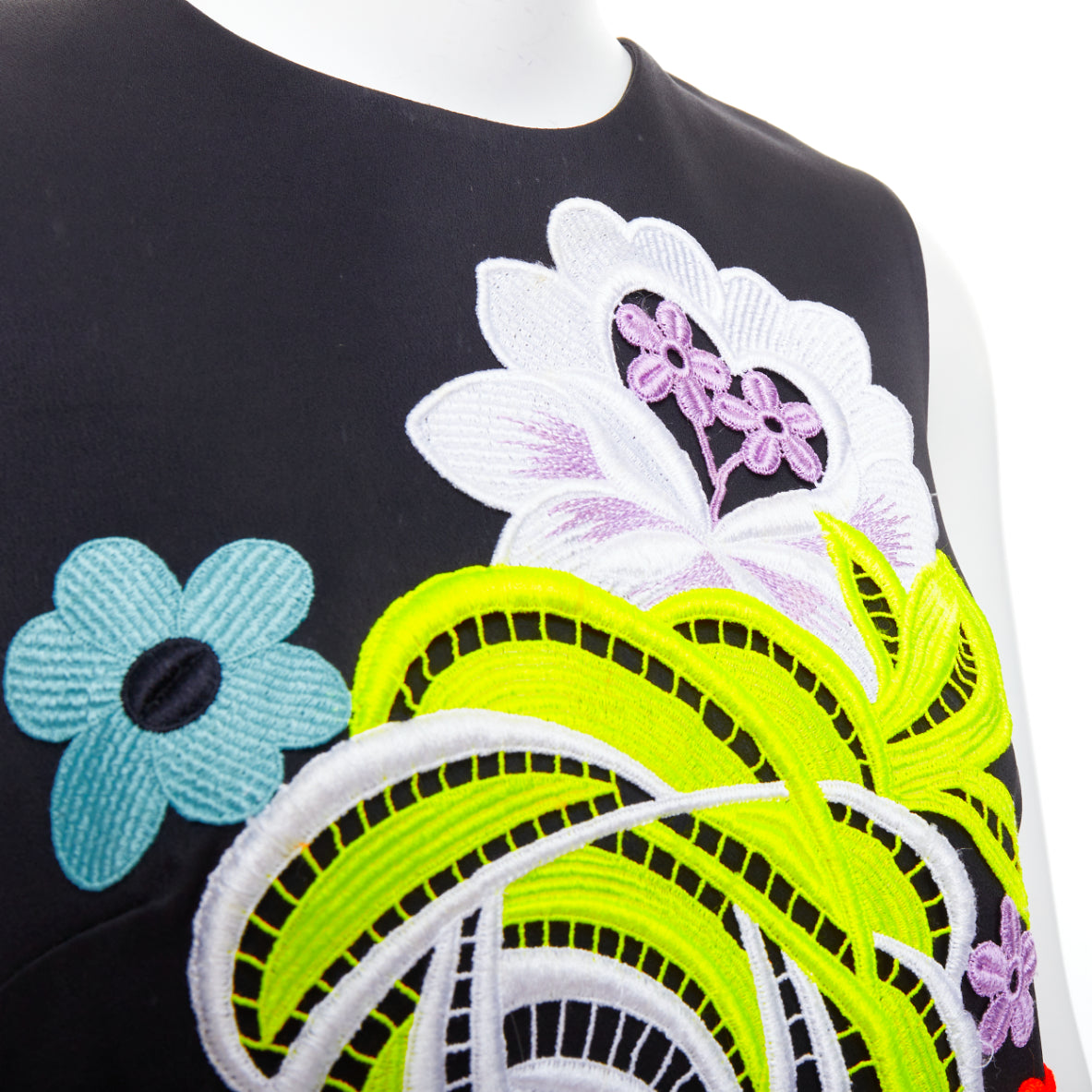 Christopher Kane Neon Floral Vest - Back view