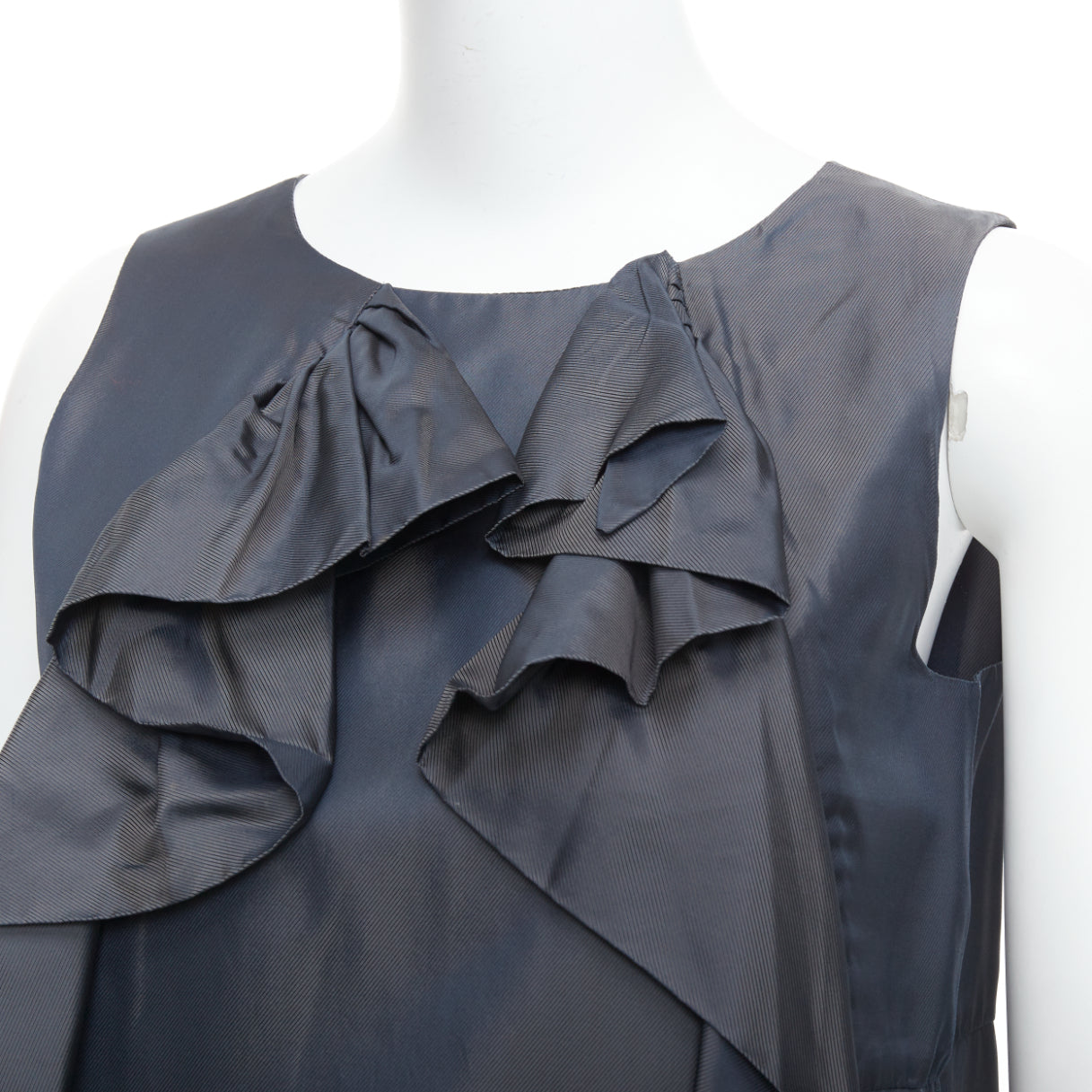 Marni Twill Ruffle Dress - Back view