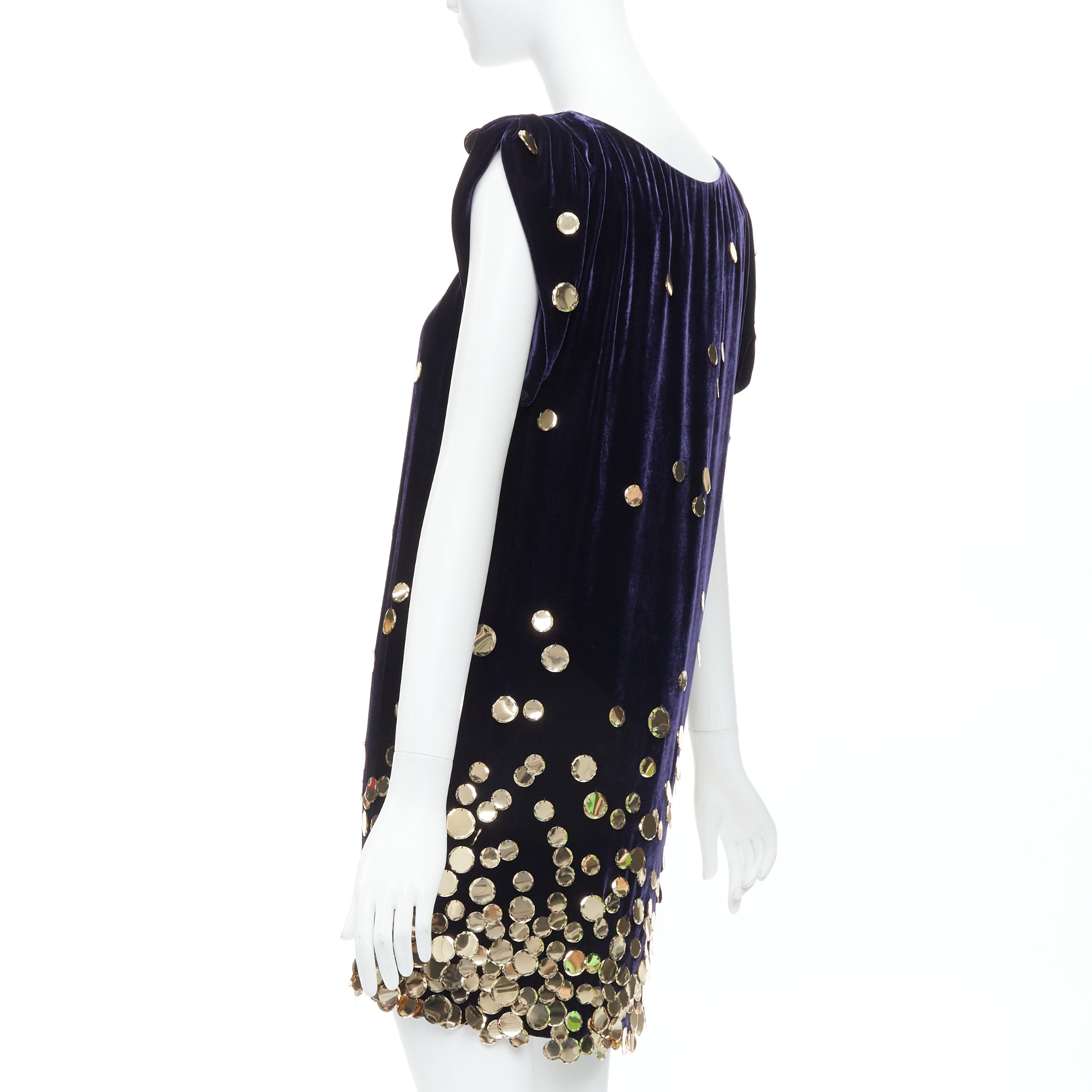 Diane Von Furstenberg Gold Pailette Dress - Detail 1