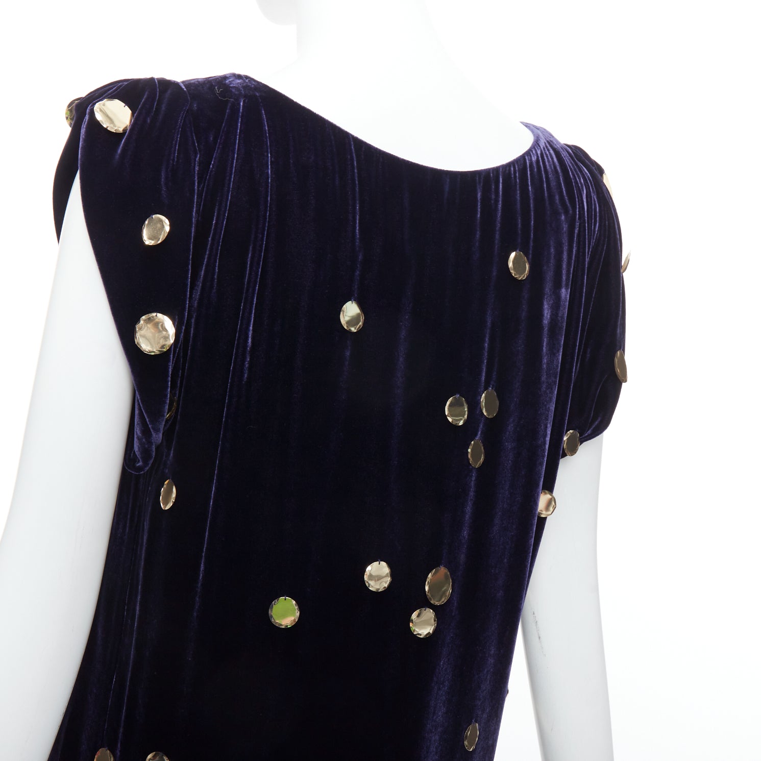 Diane Von Furstenberg Gold Pailette Dress - Detail 2