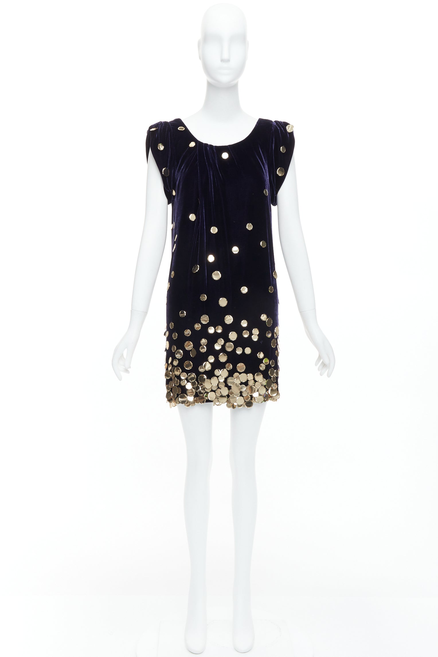 Diane Von Furstenberg Gold Pailette Dress - Image 11