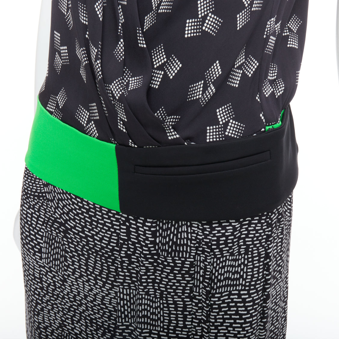 Diane Von Furstenberg Multi Silk Wrap Dress - Back view