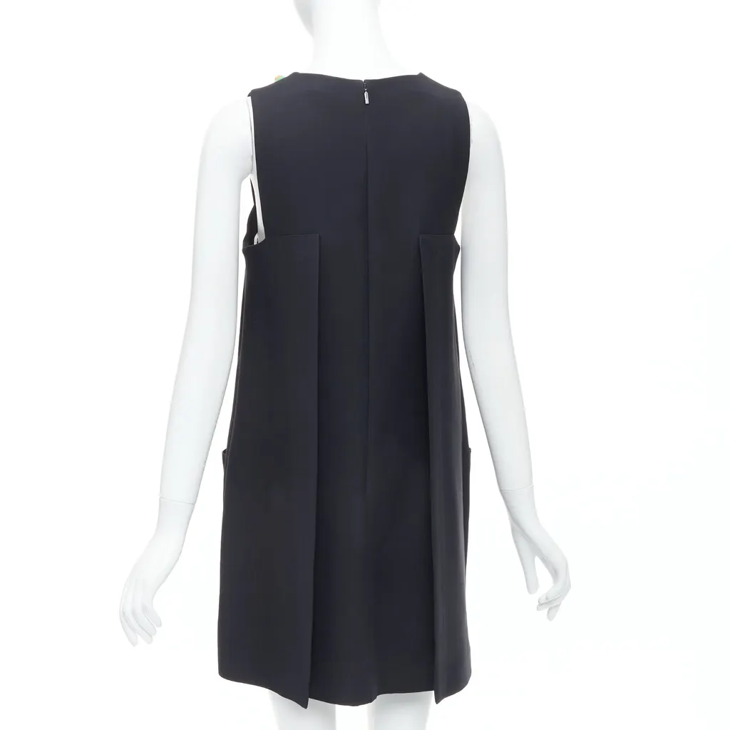 Fendi Studded Pocket Dress Black Wool Very good - Box View