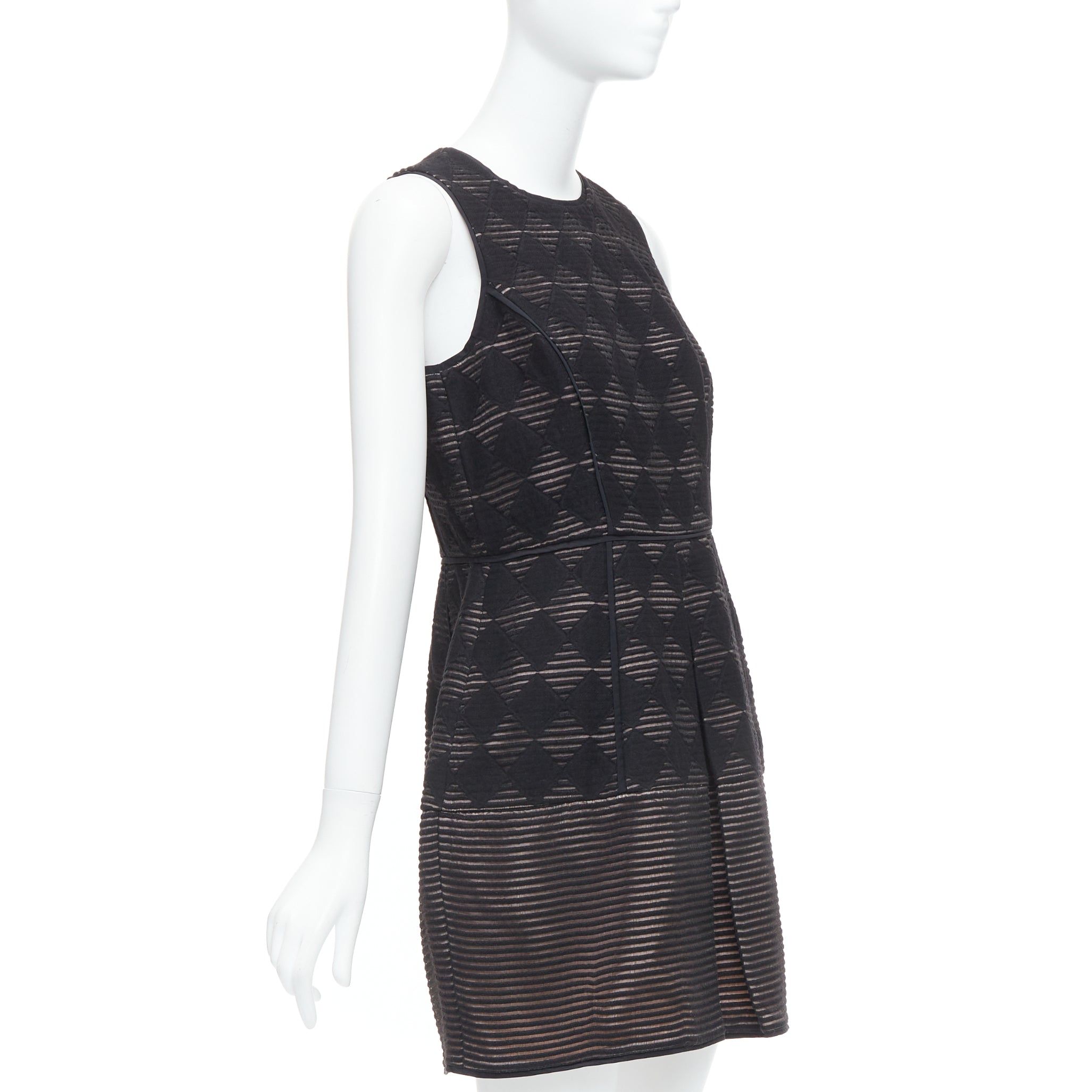 Tibi Checkered Flared Dress - Image 6