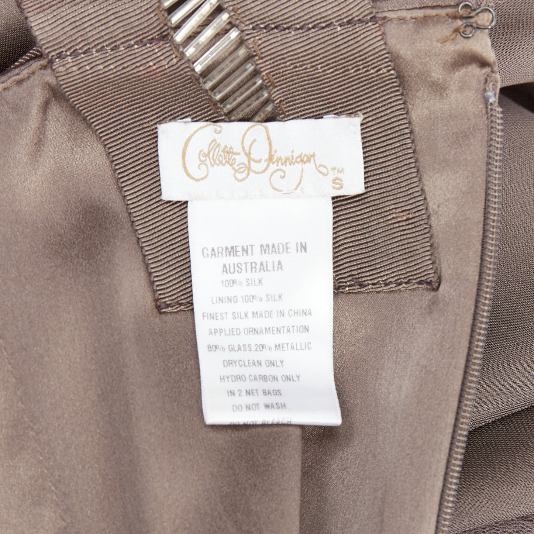 Collette Dinnigan Bronze Neckline Dress - Image 10