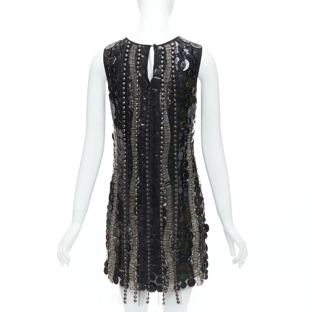 Collette Dinnigan Jewelled Party Dress Black Good - Box View