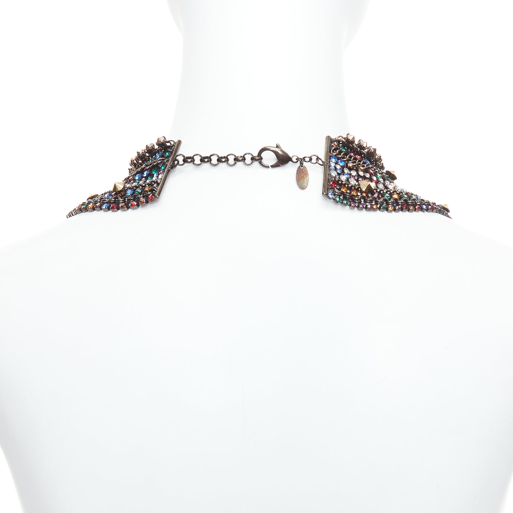 Iosselliani Rhinestone Collar Necklace - Side view
