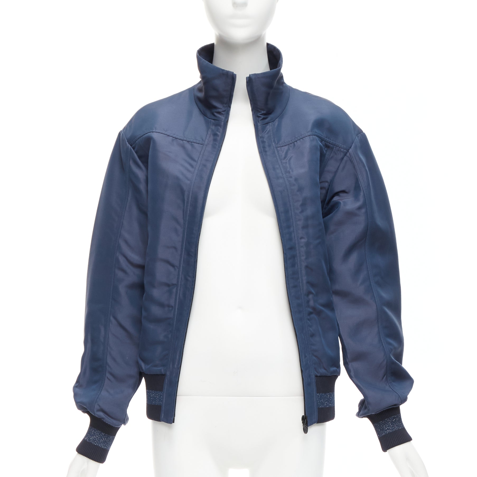Chanel Navy Bomber Jacket - Image 6
