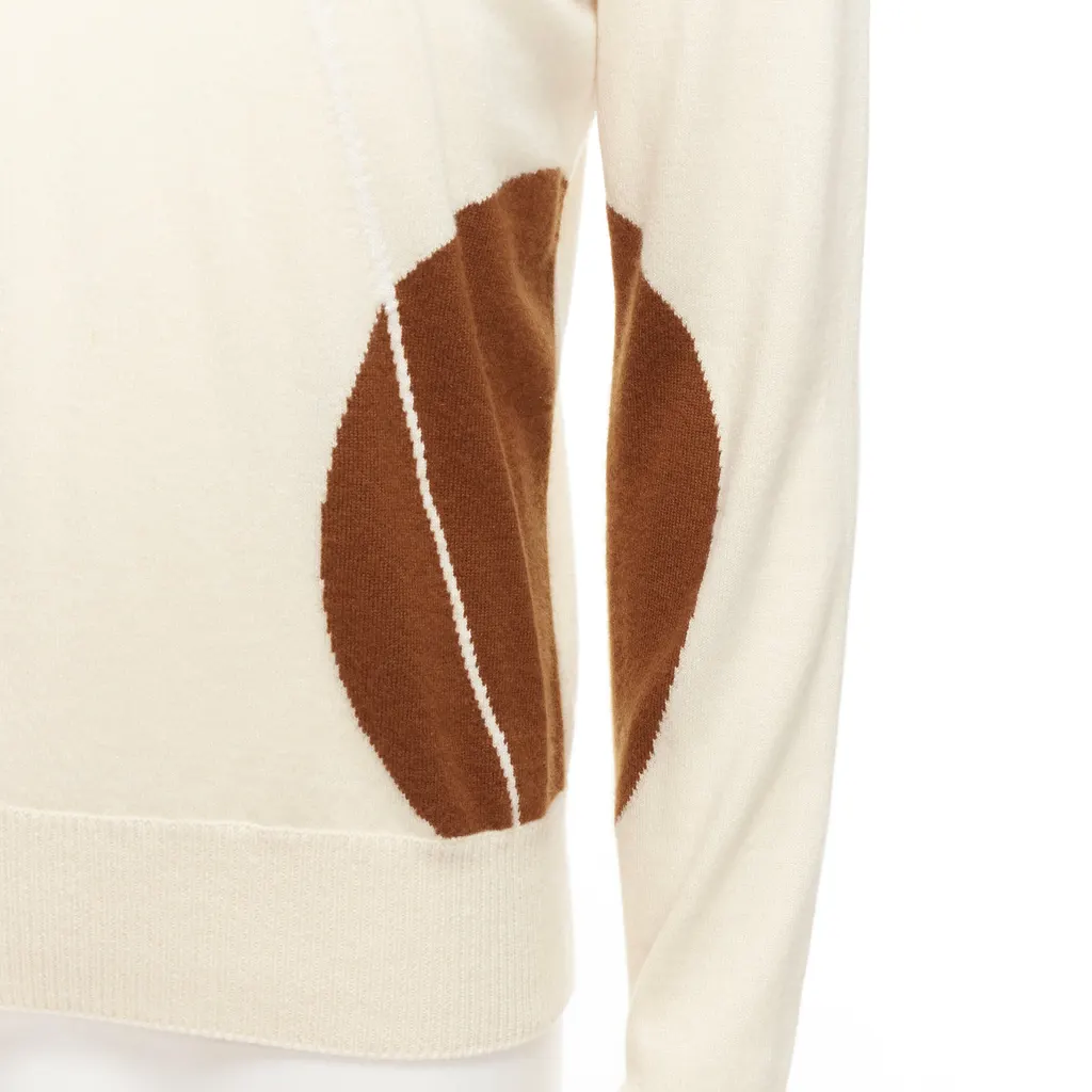 Loro Piana Abstract Graphic Sweater Beige Cashmere Very good - Back View