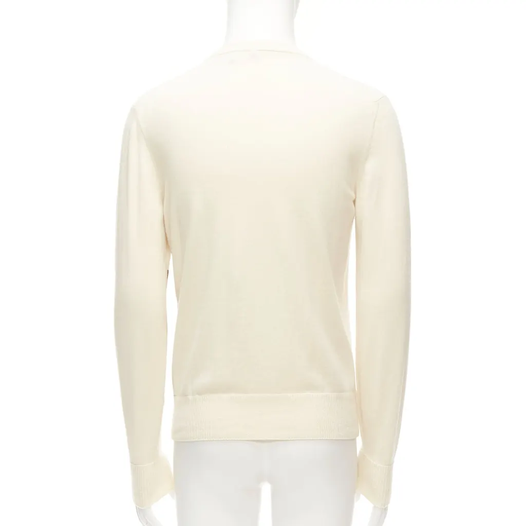 Loro Piana Abstract Graphic Sweater Beige Cashmere Very good - Box View
