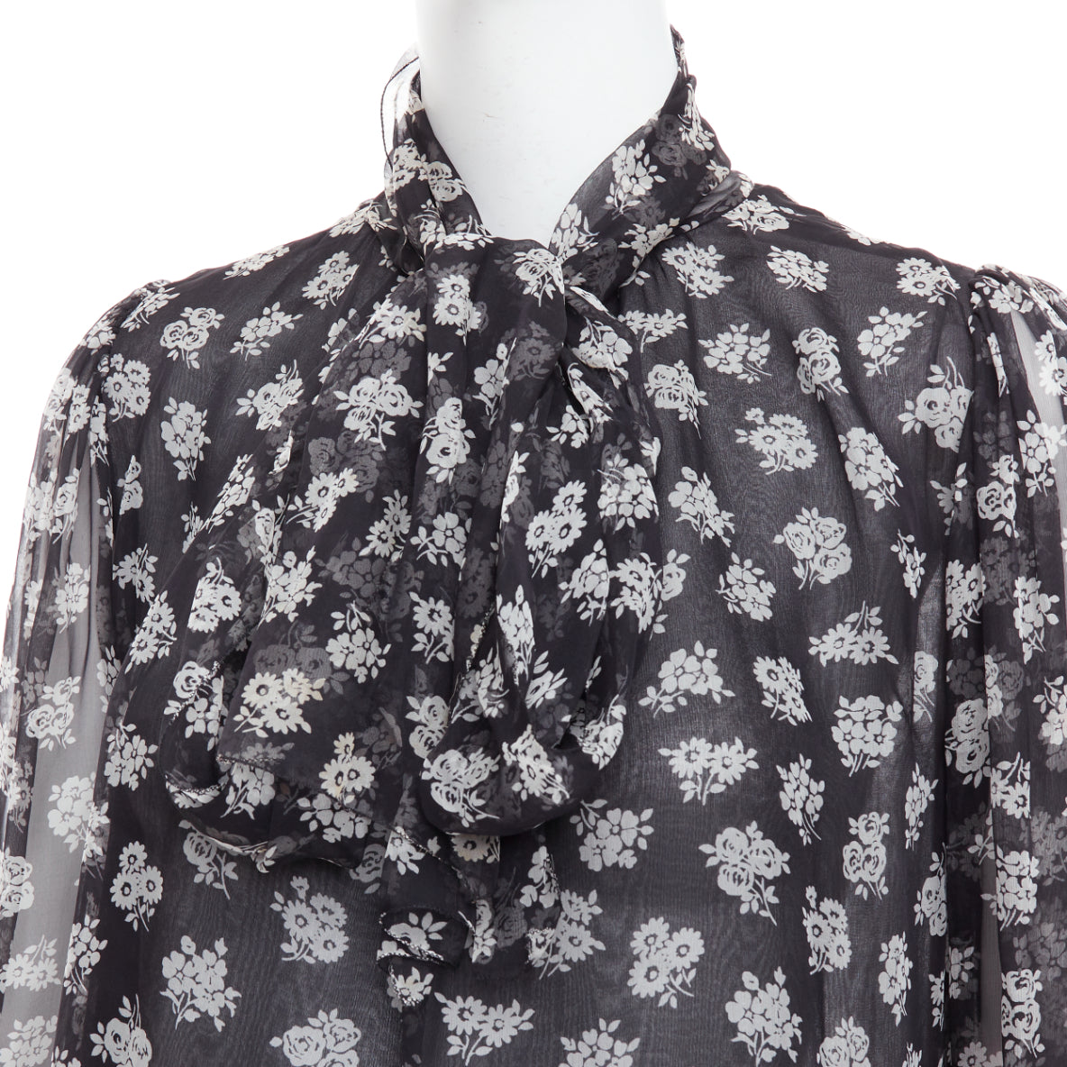 Dolce & Gabbana Floral Sheer Dress - Back view