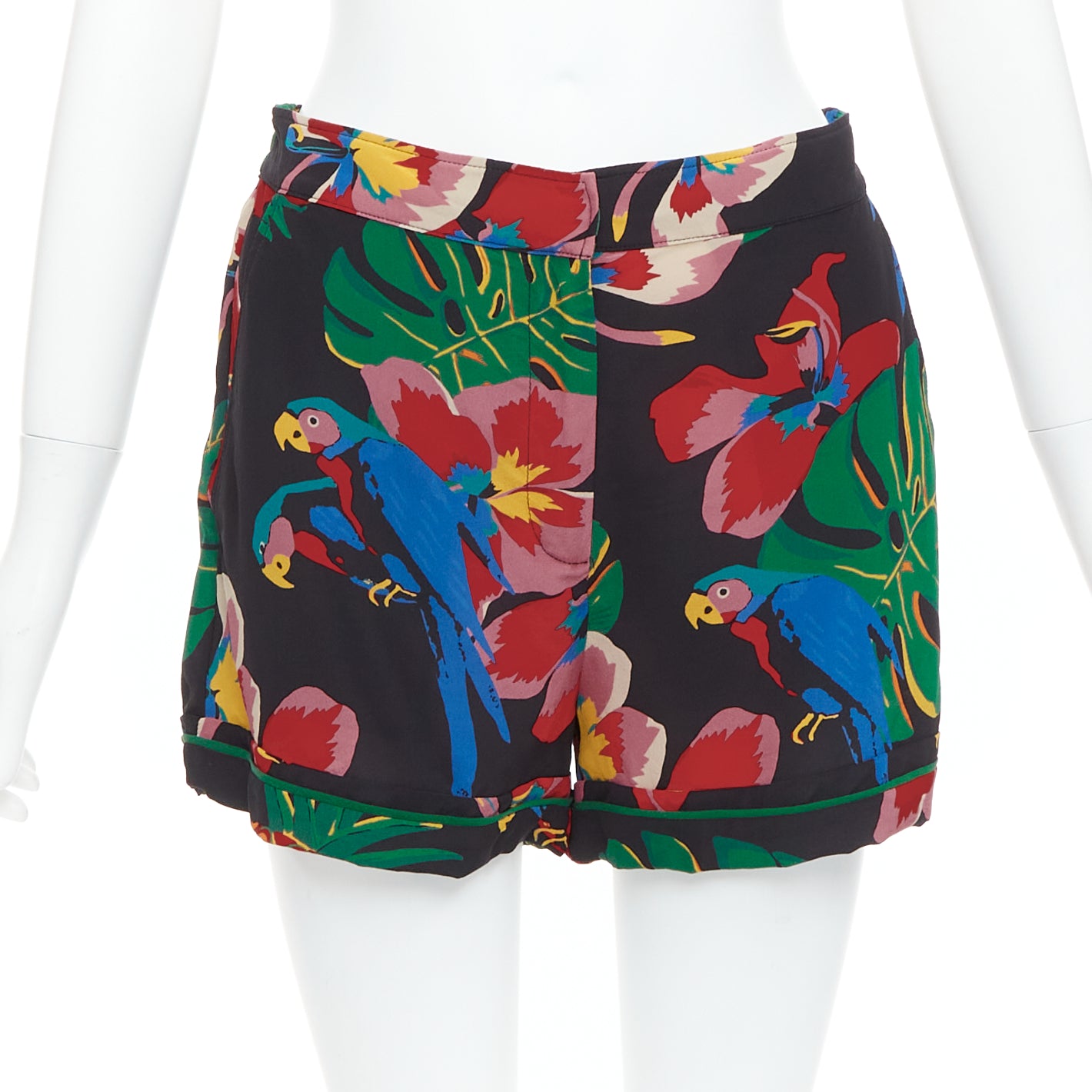Valentino Parrot Floral Shorts